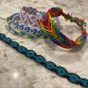 2/$10 Handmade String Friendship Bracelets Multicolour